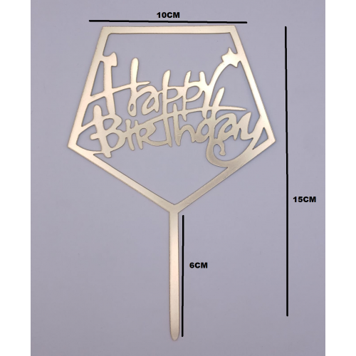 C/TOPPER HBD PENTAGON GOLD C/TOPPER HBD PENTAGON GOLD